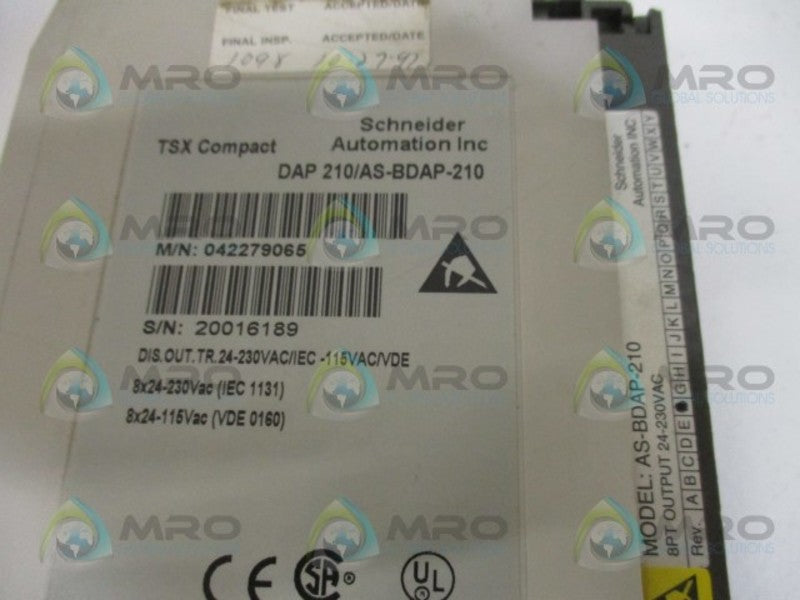 SCHNEIDER AEG TSX COMPACT DAP210/AS-BDAP-210 OUTPUT MODULE UNMP