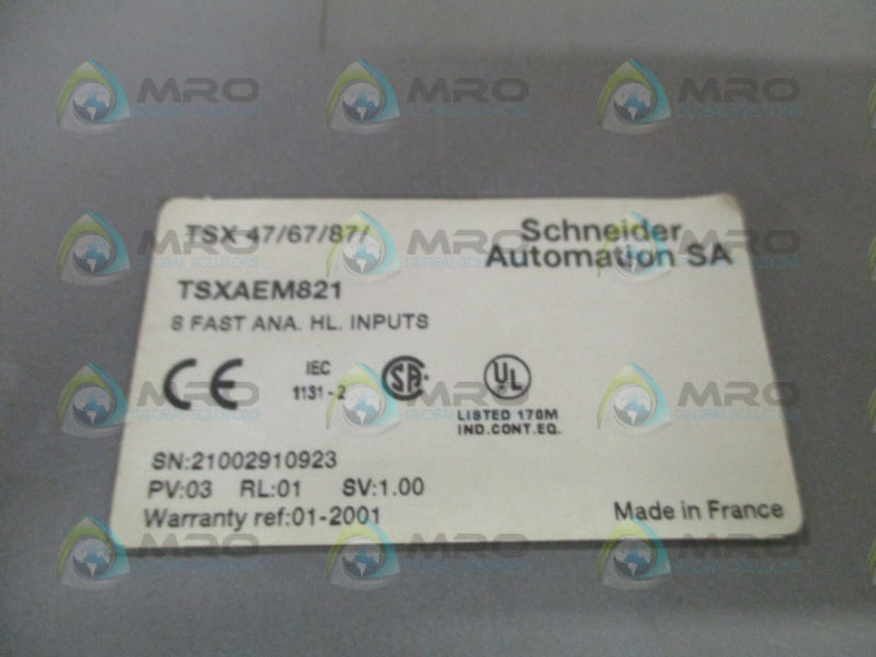 SCHNEIDER TSXAEM821 ANALOG INPUT MODULE UNMP