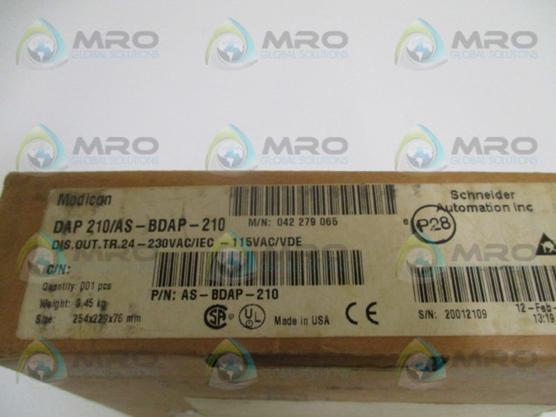 SCHNEIDER AEG TSX COMPACT DAP210/AS-BDAP-210 OUTPUT MODULE NSMP