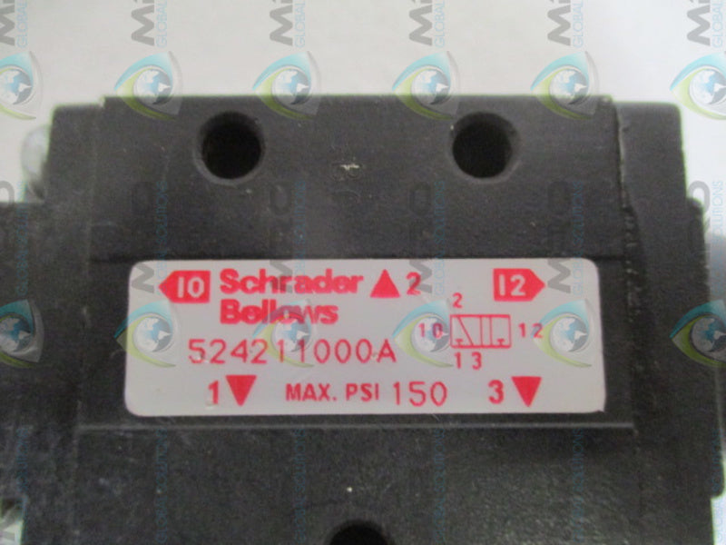 SCHRADER BELLOWS 524211000A MANUAL AIR CONTROL VALVE UNMP