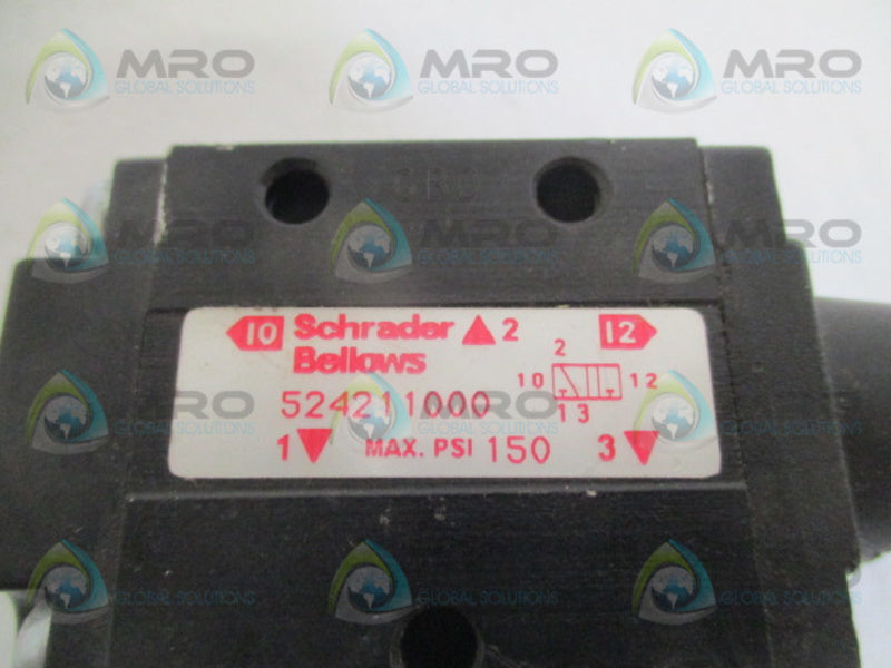 SCHRADER BELLOWS 524211000 MANUAL AIR CONTROL VALVE (AS PICTURED) UNMP