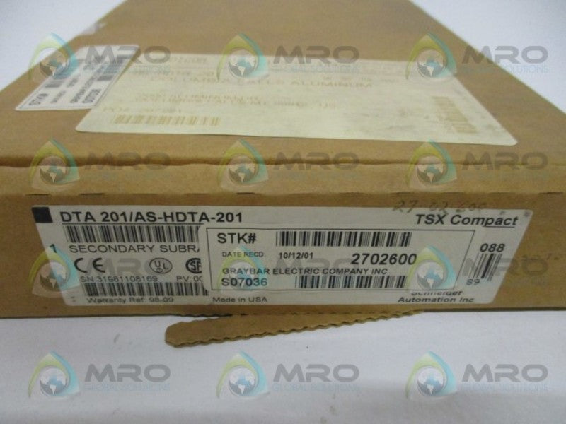 SCHNEIDER AEG TSX COMPACT DTA201/AS-HDTA-201 5-SLOT SUBRACK NSFS