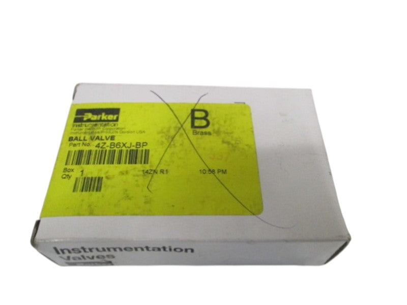 PARKER 4Z-B6XJ-BP 3-WAY 1/4" BALL VALVE NSFS