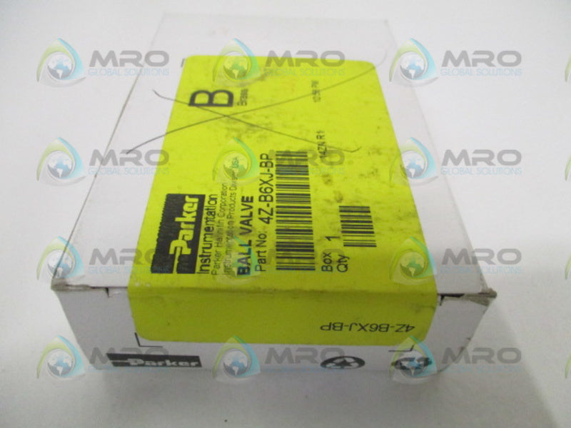PARKER 4Z-B6XJ-BP 3-WAY 1/4" BALL VALVE NSFS