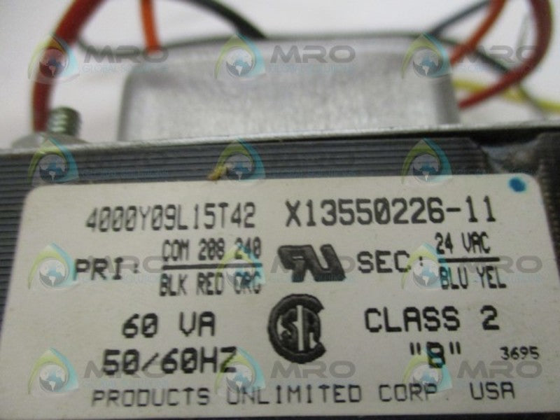 PRODUCTS UNLIMITED X13550226-11 4000Y09L15T42 TRANSFORMER NSMP