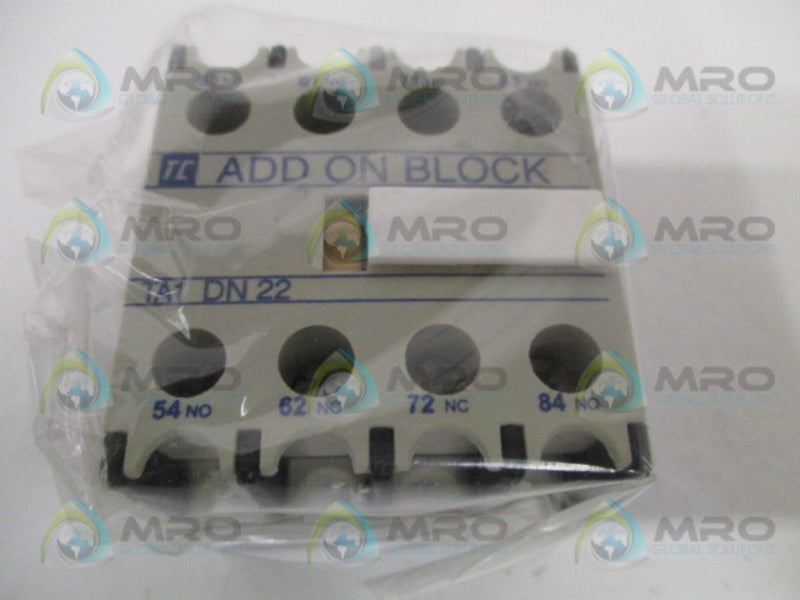SHAMROCK CONTROLS TA1DN22 AUXILIARY CONTACT BLOCK NSMP