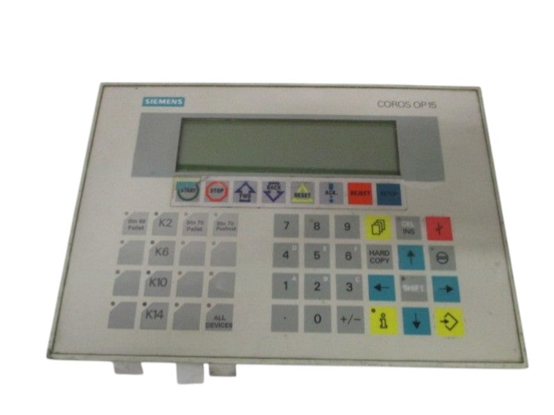 SIEMENS COROS OP15-C1 6AV3515-1MA30 OPERATOR PANEL UNMP