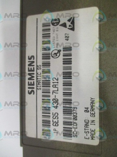 SIEMENS SIMATIC S5 6ES5430-7LA12 DIGITAL INPUT MODULE (AS PICTURED)  UNMP