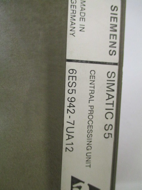SIEMENS SIMATIC S5 6ES5942-7UA12 (AS PICTURED) UNMP