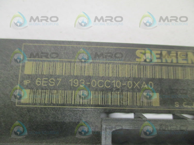 SIEMENS SIMATIC 6ES7193-0CC10-0XA0 BLOCK TERMINAL NSNP