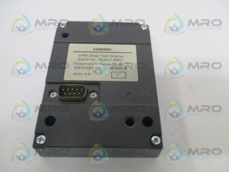 SIEMENS 6SE3190-0XX87-8BF0 NSNP