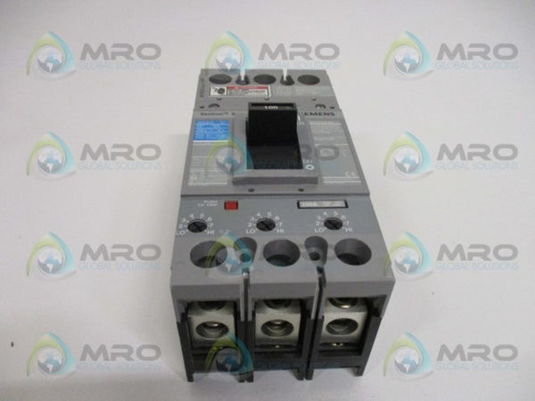 SIEMENS FXD63B100L CIRCUIT BREAKER 100A NSMP