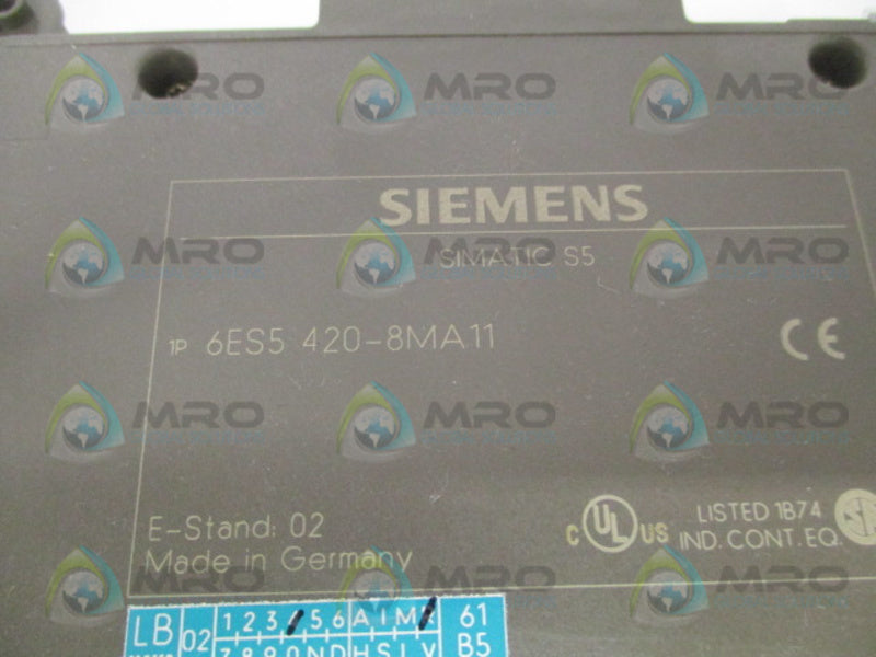 SIEMENS SIMATIC S5 6ES5420-8MA11 DIGITAL INPUT MODULE NSMP