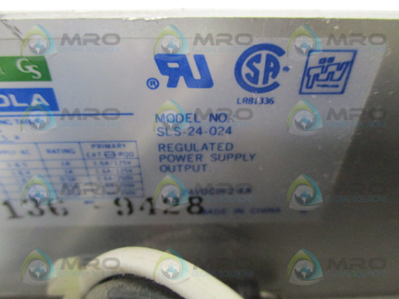 SOLA SLS-24-024 REGULATED POWER SUPPLY UNMP