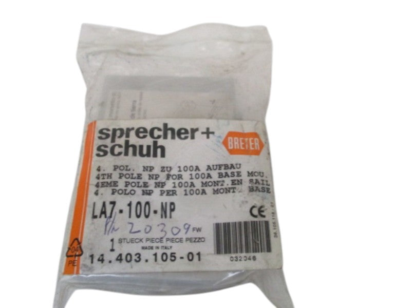 SPRECHER+SCHUH LA7-100-NP DISCONNECT SWITCH NSMP