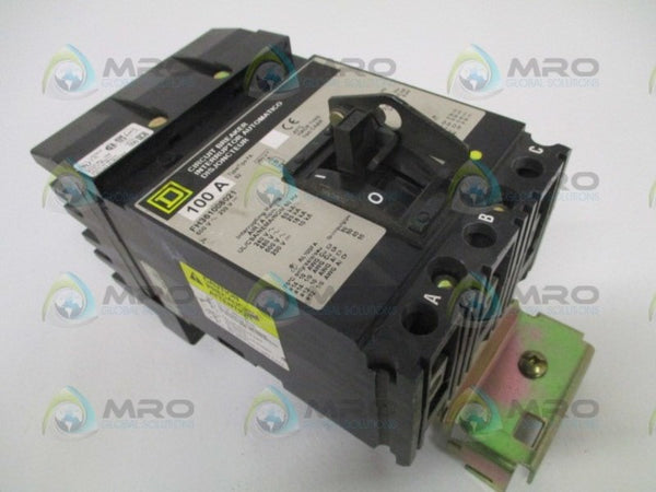 SQUARE D FH361008021 CIRCUIT BREAKER 100A NSNP