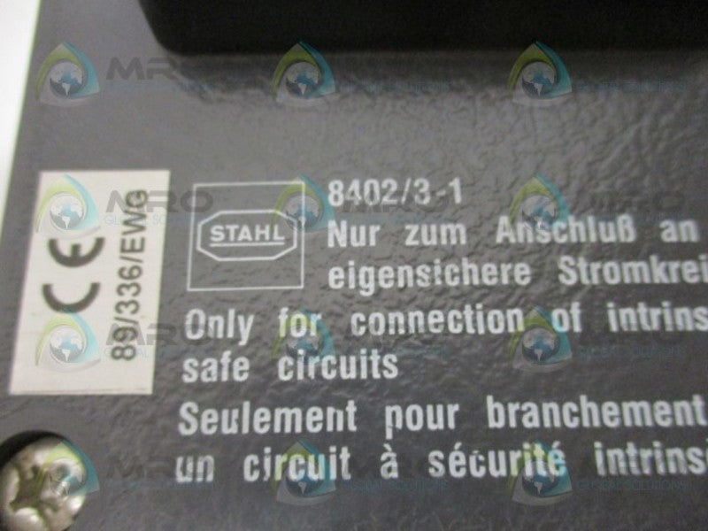 STAHL 8402/3-1 STATION UNMP