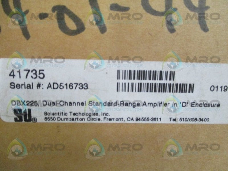 STI DBX225 41735 DUAL CHANNEL STANDARD RANGE AMPLIFIER NSMP