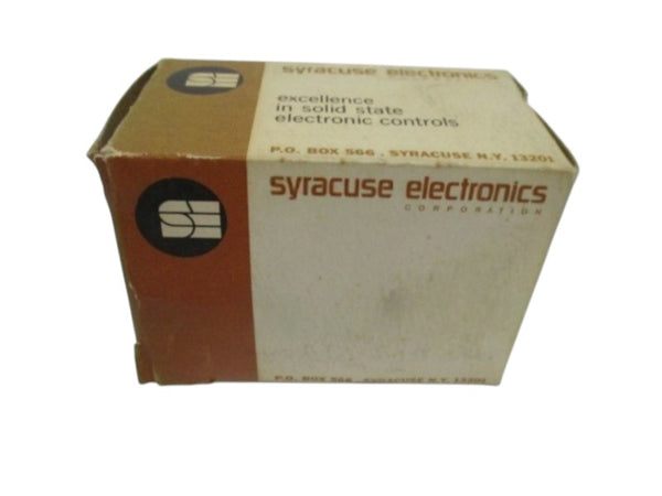 SYRACUSE ELECTRONICS TE-13332 TIME DELAY RELAY 3.6-360 SEC. 24VAC NSMP