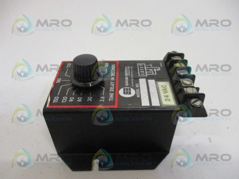 SYRACUSE ELECTRONICS TE-13332 TIME DELAY RELAY 3.6-360 SEC. 24VAC NSNP