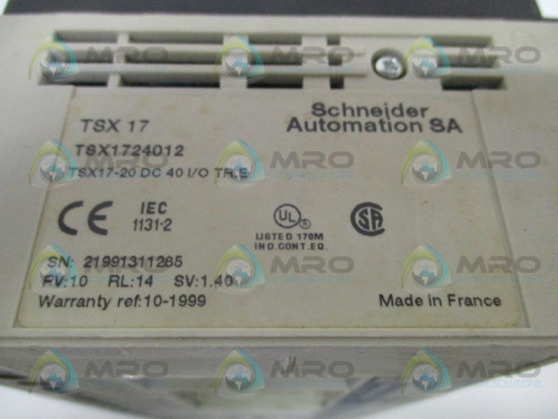 TELEMECANIQUE TSX1724012E CONTROL PROCESS UNIT (AS PICTURED) UNMP
