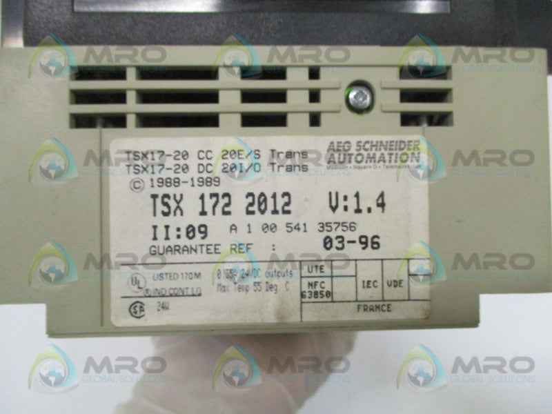 TELEMECANIQUE TSX1722012 PLC CONTROLLER (AS PICTURED) UNMP