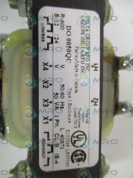 THE DELTA GROUP D00050VA600-12/24 50/60HZ CONTROL TRANSFORMER NSMP