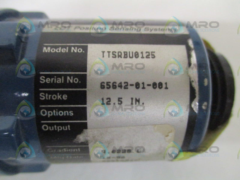 MTS TEMPOSONICS TTSRBU0125 LTD POSITION SENSOR TRANSDUCER 12.5" NSNP