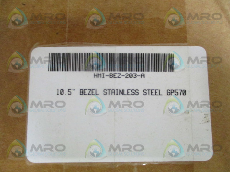 TOTAL CONTROL PRODUCTS HMI-BEZ-203-A BEZEL STAINLESS STEEL 10.5"  NSMP