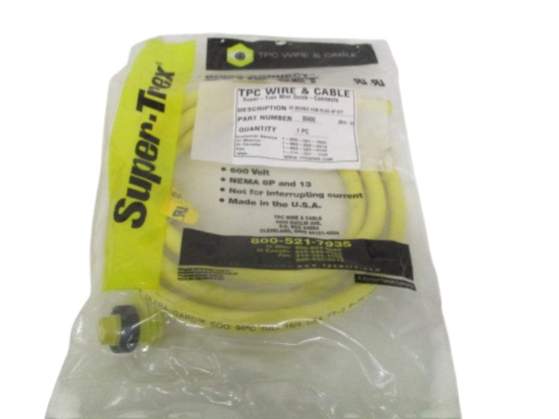 TPC WIRE & CABLE 89406 90-DEGREE FEMALE PLUG 4P 6FT NSMP