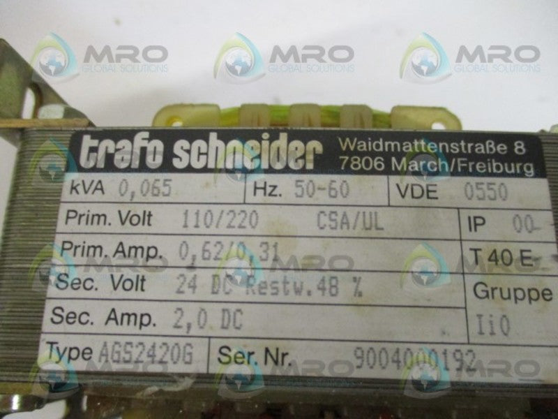 TRAFO SCHNEIDER AGS2420G TRANSFORMER NSNP