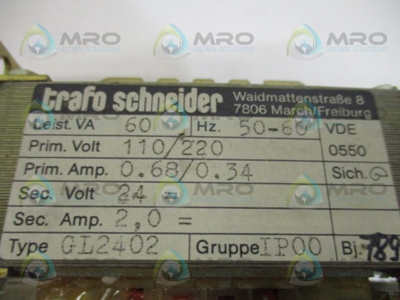 TRAFO SCHNEIDER GL2402 TRANSFORMER NSNP