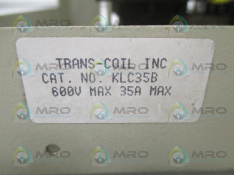 TRANS-COIL INC. KLC35B OUTPUT FILTER 600V 35A NSNP