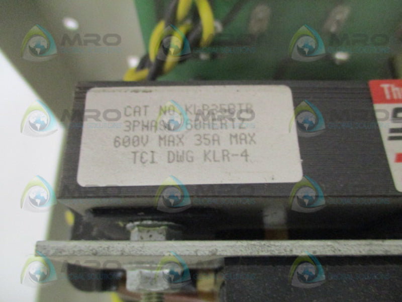 TRANS-COIL INC. KLC35B OUTPUT FILTER 600V 35A NSNP