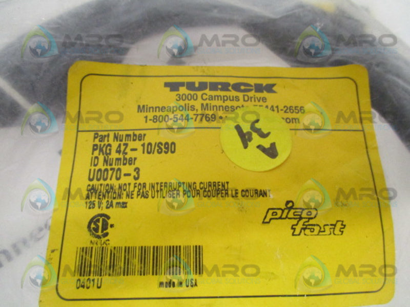 TURCK PKG4Z-10/S90 MOLDED CORDSET NSMP