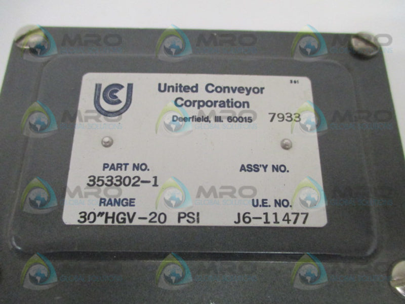 UNITED ELECTRIC J6-11477 30"HG-20/PSI NSNP