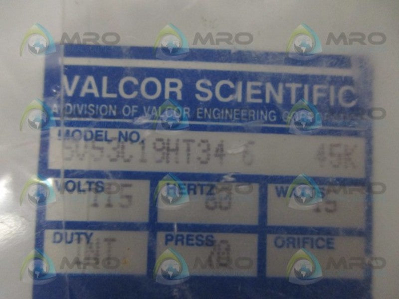 VALCOR SCIENTIFIC SV53C18HT34-6 SOLENOID VALVE NSNP