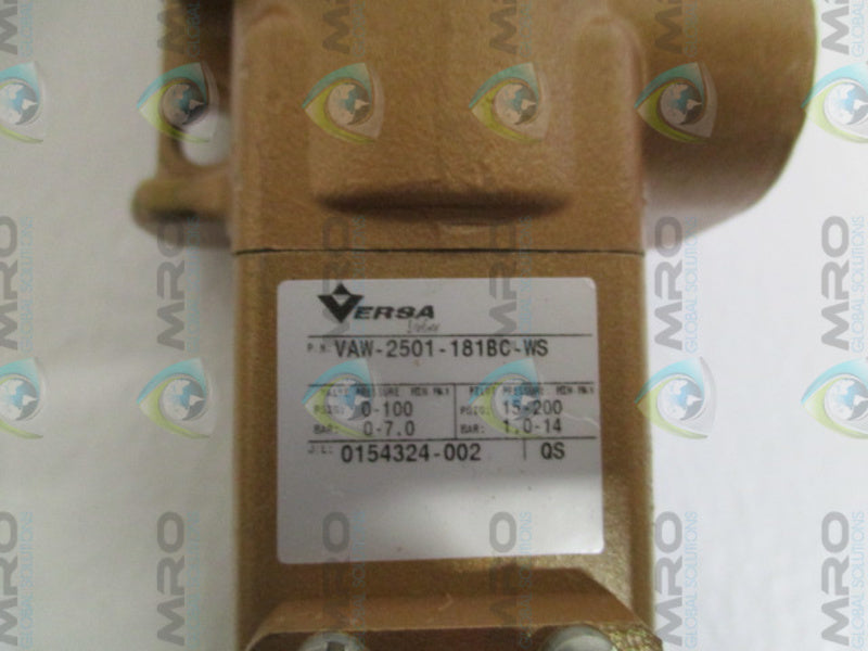 VERSA CUST-VT-W063-B00302 CUSTOM ASSEMBLY VALVE NSMP