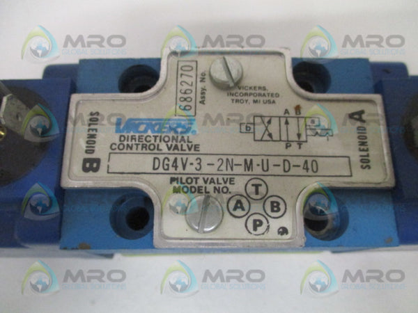 VICKERS DG4V-3-2N-M-U-D-40 DIRECTIONAL CONTROL VALVE NSNP