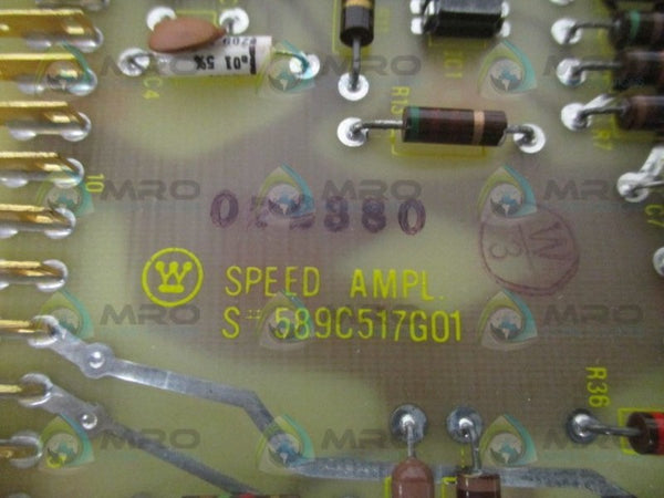 WESTINGHOUSE 589C517G01 SPEED AMPLIFIER BOARD NSNP