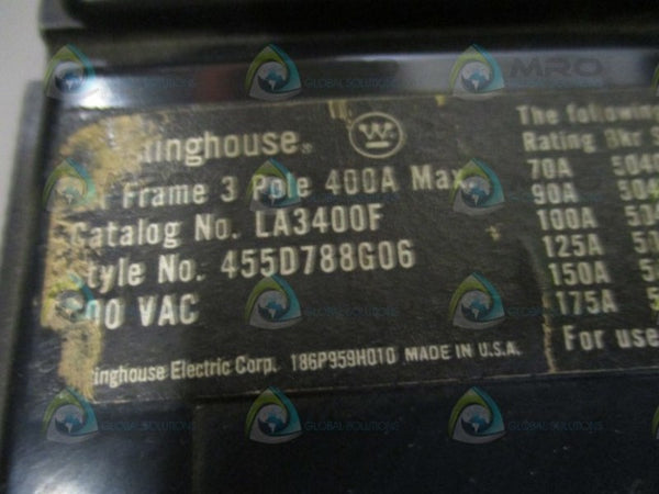 WESTINGHOUSE LA3350 CIRCUIT BREAKER 350A NSNP