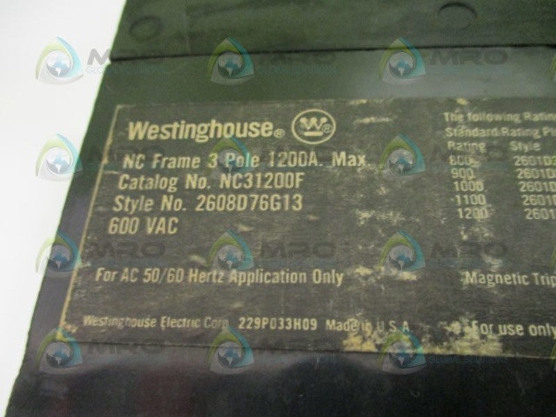 WESTINGHOUSE NC31000  NSNP