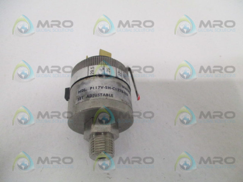 WHITMAN CONTROLS P117V-5H-C12TB-DIS ADJUSTABLE PRESSURE SWITCH NSMP