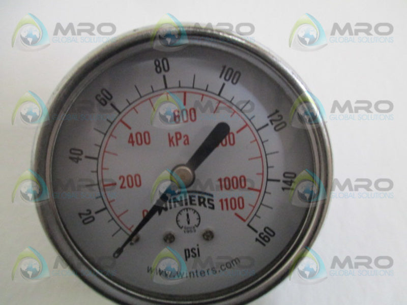 WINTERS PEM1440 PRESSURE GAUGE  0-160 PSI 0-1100 KPA NSNP