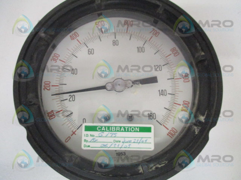 WINTER'S G175 PRESSURE GAUGE 0/160 PSI UNMP