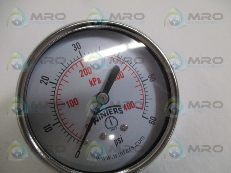 WINTERS PEM1438 PRESSURE GAUGE 0-60PSI/KPA NSMP