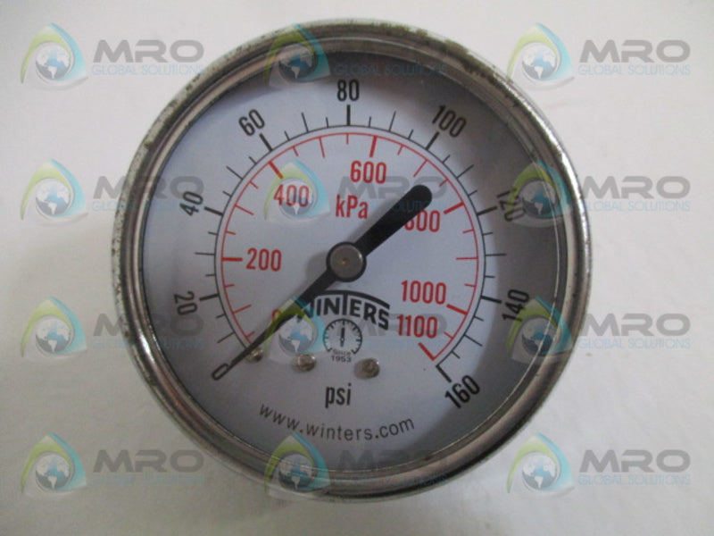 WINTERS PEM1440 PRESSURE GAUGE 0-160 PSI 0-1100 KPA NSMP