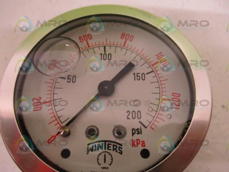 WINTERS Q826 PRESSURE GAUGE 0-200PSI/KPA NSMP