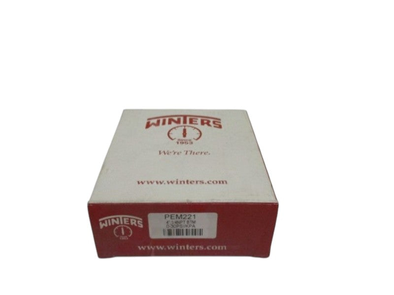 WINTERS PEM221 PRESSURE GAUGE 0-30 PSI NSMP