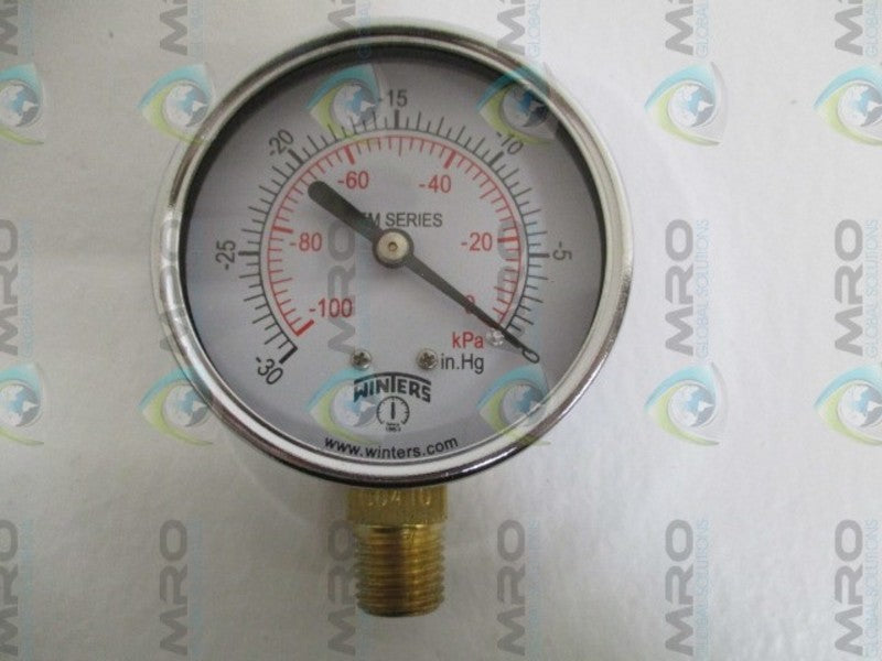 WINTERS PEM210 PRESSURE GAUGE -30 inHG / -100 KPA NSMP